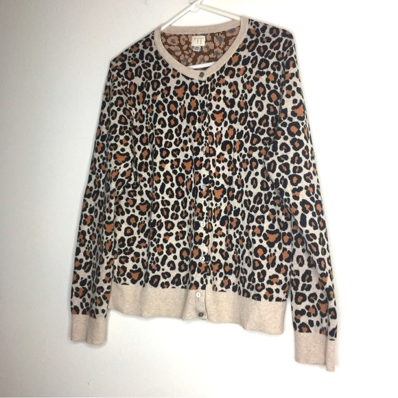 a new day brown & black leopard cardigan sweater XXL - Picture 4 of 7